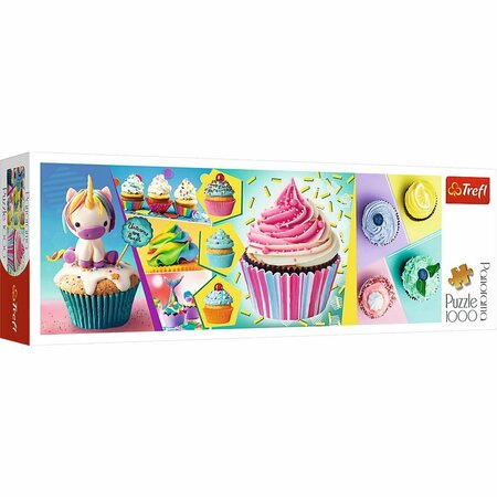 TREFL -29045 Colourful Cupcakes Panorama Jigsaw Puzzle - 1000 Piece Trefl-29045